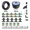 Kit manichetta gocciolante per impianto irrigazione orto e giardino mt.250 - passo 30 cm con filtro
