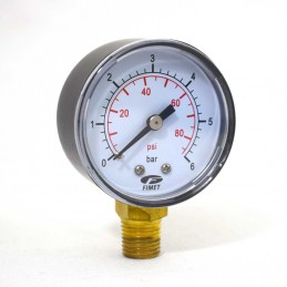Manometro Con Glicerina 0-4 Bar – Attacco Radiale, In Acciaio Inox IP65, 63 Mm, 1/4"