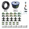 Kit manichetta gocciolante per impianto irrigazione orto e giardino mt.250 - passo 40 cm